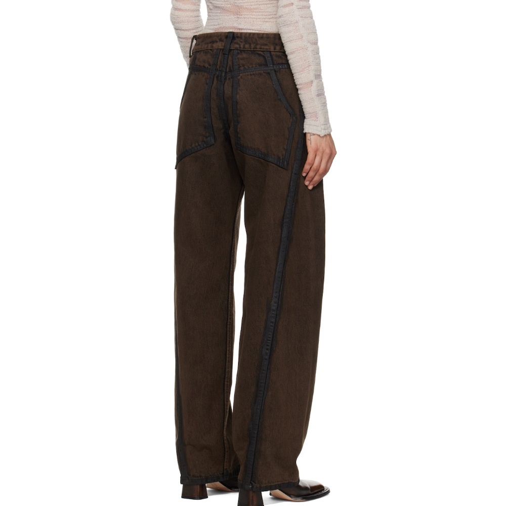 ISO Eckhaus Latta Brown Bend Jeans - Picture 3 of 3